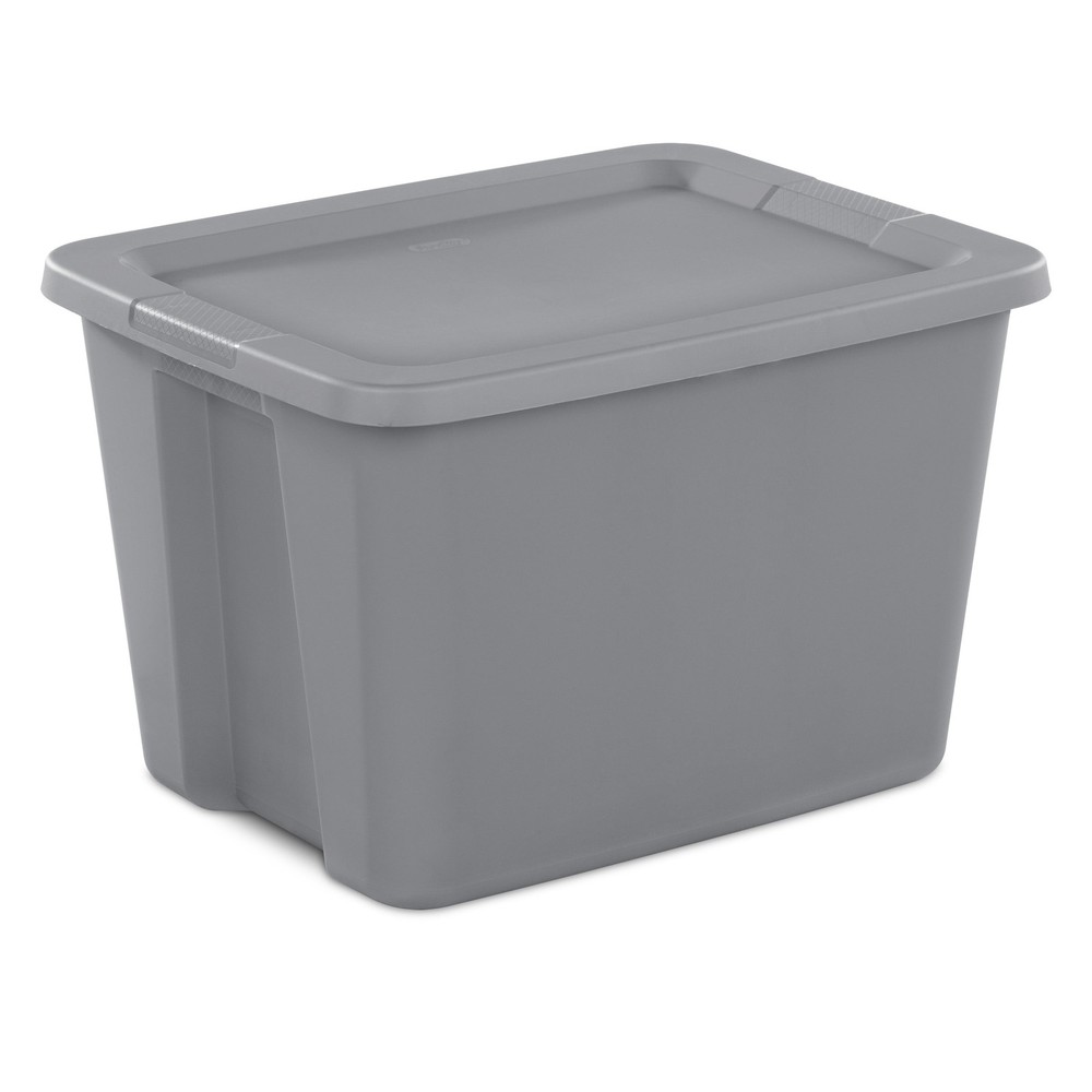 Sterilite 18-Gallon Large Plastic Storage Bin with Secure Snap-On Lid