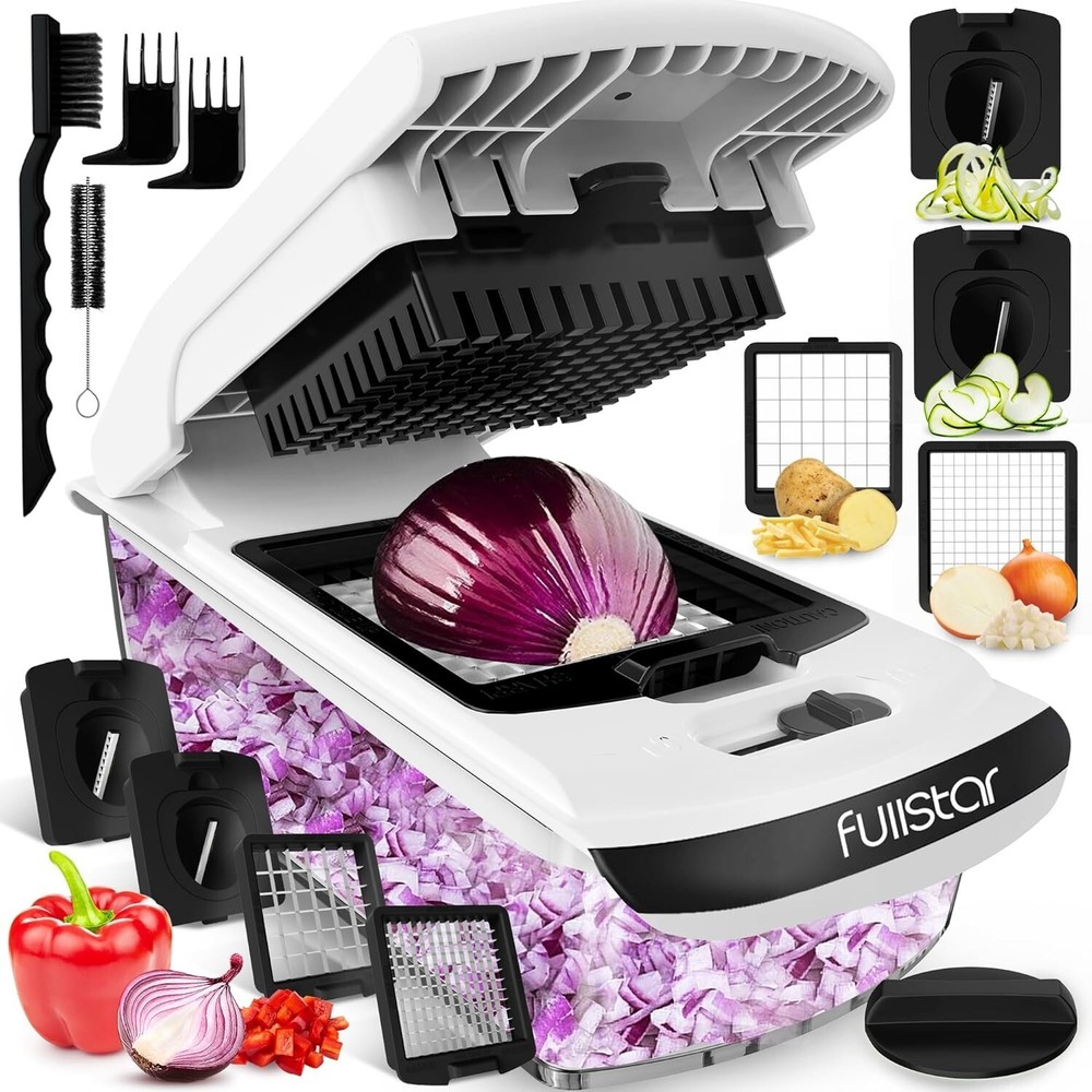 Fullstar 5-in-1 Vegetable Chopper, Slicer, Dicer for Onions, Veggies & More