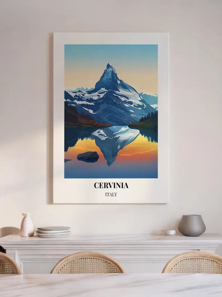 Explore Cervinia Italy Stunning Alpine Travel Poster