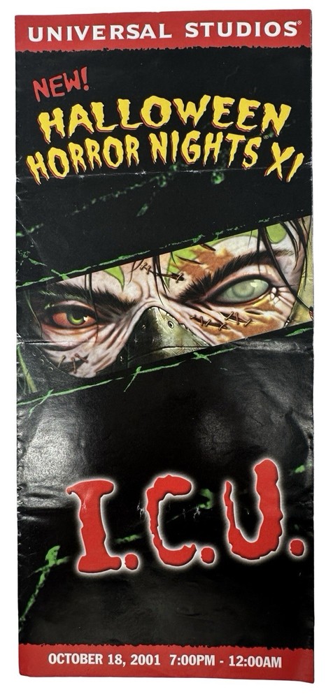 Universal Studios Halloween Horror Nights XI 2001 Event Guide Map ICU Post-9/11