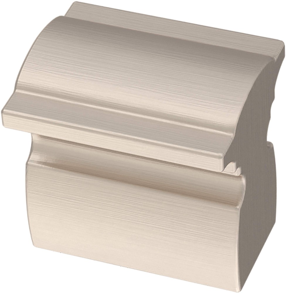 Classic Curve 1 Inch Satin Nickel Matte Cabinet Knob