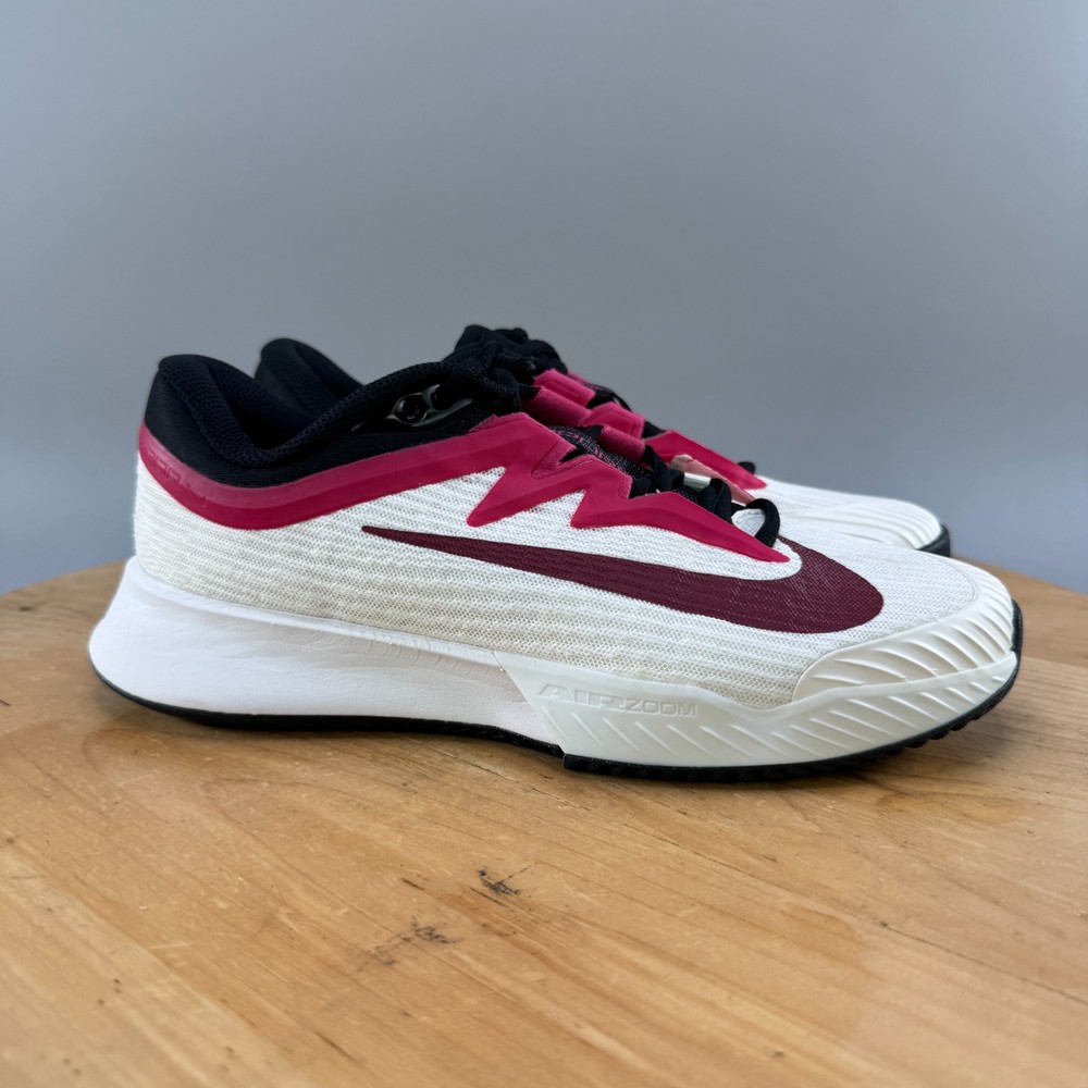 Nike Court Air Zoom Vapor Pro 3 HC Womens Size 7.5 Tennis Shoes White Red NEW