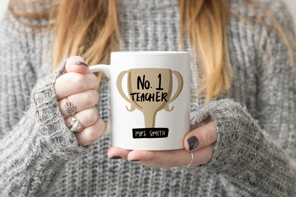 Personalised Best Teacher Mug School Teacher Gift Leaving School Gift For