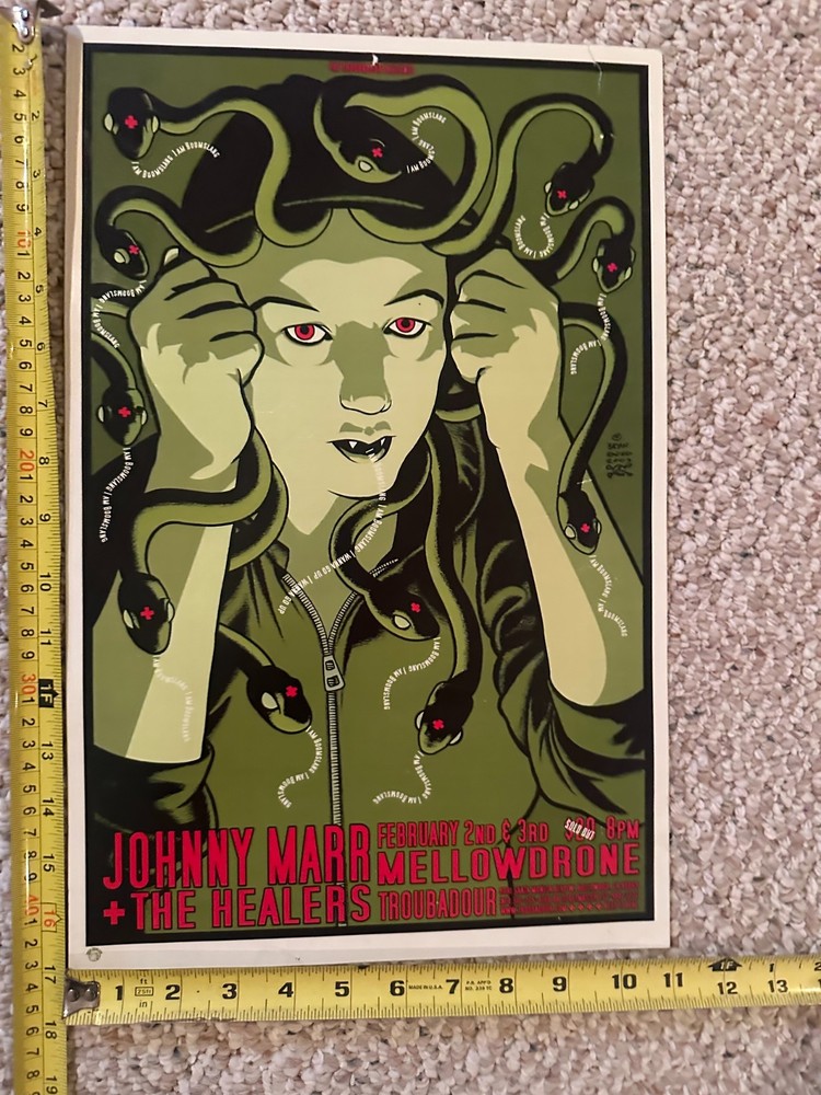 Johnny Marr and the healers 11 by 17 poster 2003