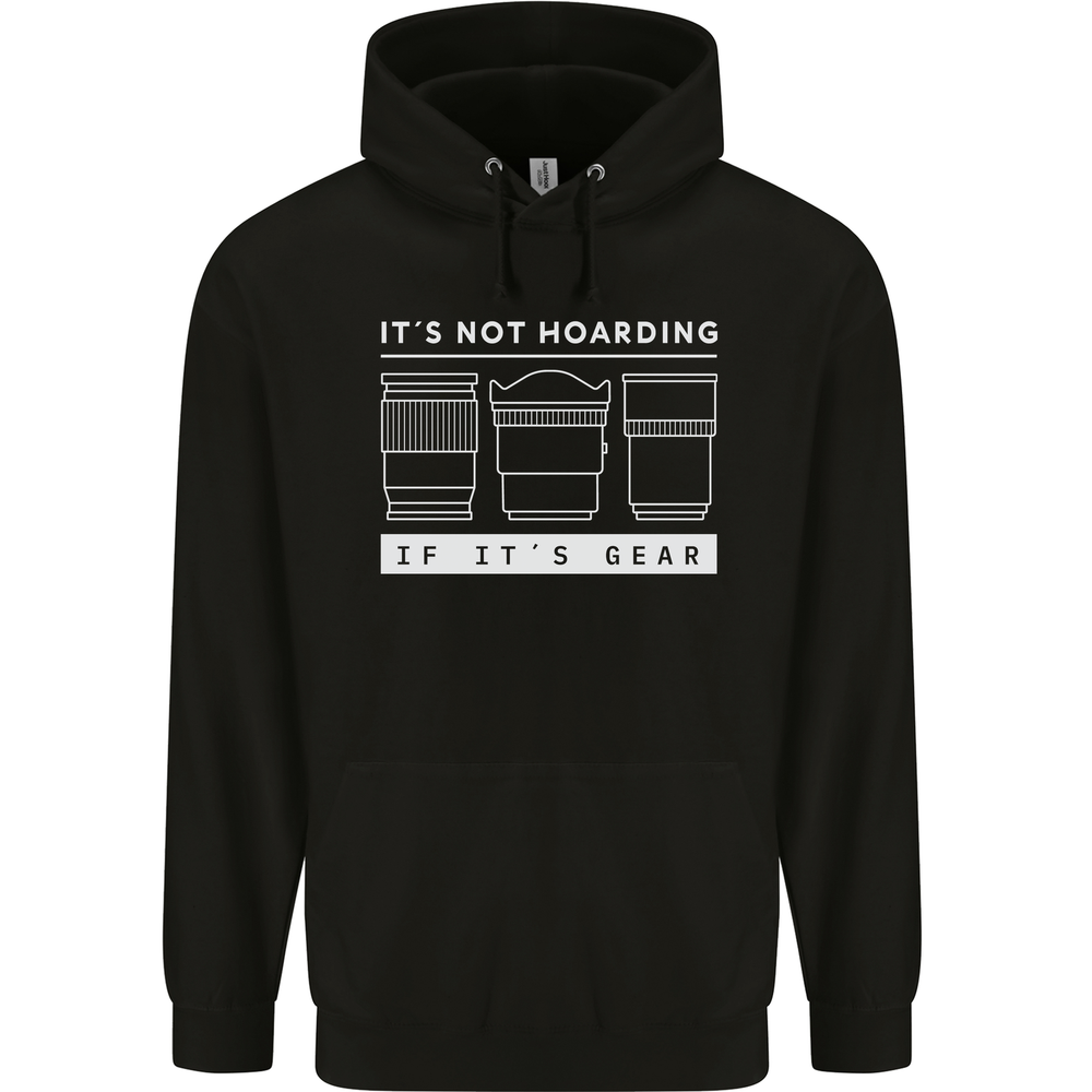 It's Not Hoarding if its Photography Photographer Mens 80% Cotton Hoodie