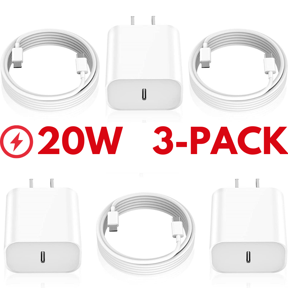 20W USB-C Fast Charger Adapter for iPhone iPad PD 3X Speed