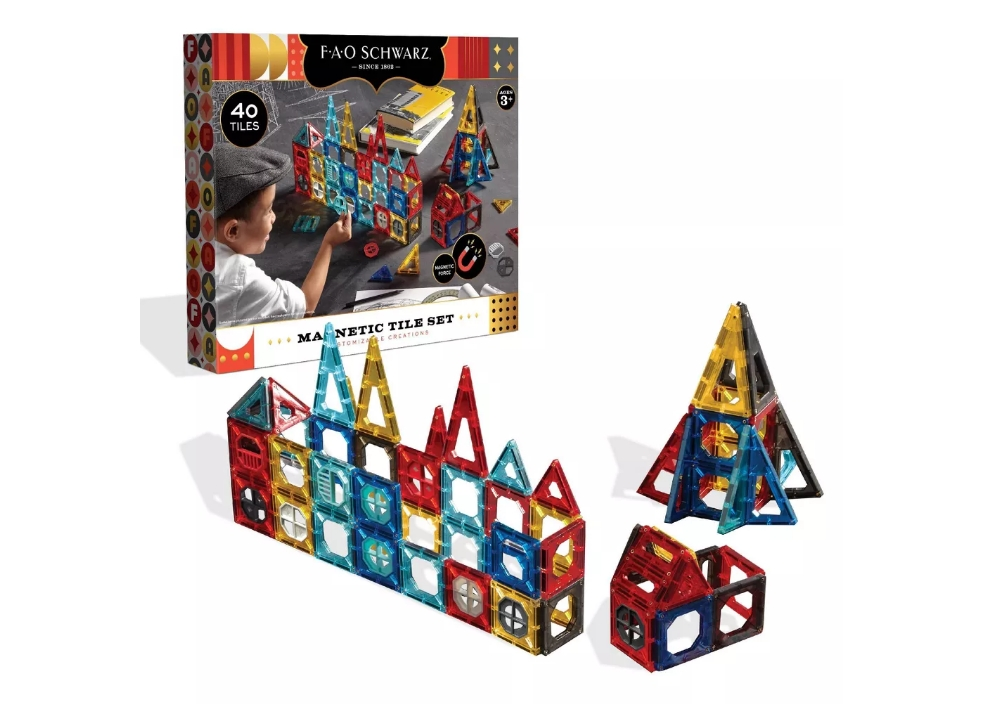 Schwarz Magnetic Tile Set Primay 40pc