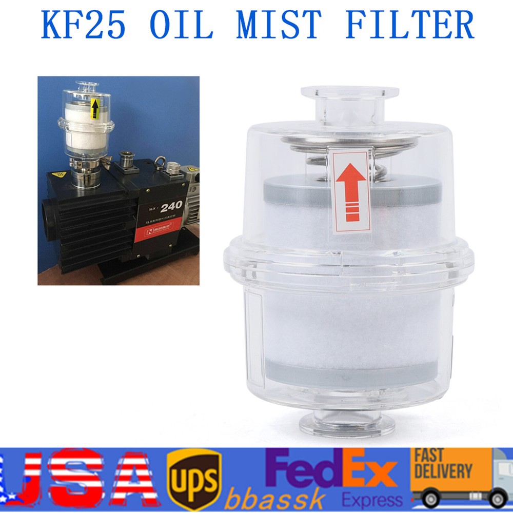 New Oil Mist Filter for Vacuum Pump Fume Separator Exhaust Filter KF25 Interface
