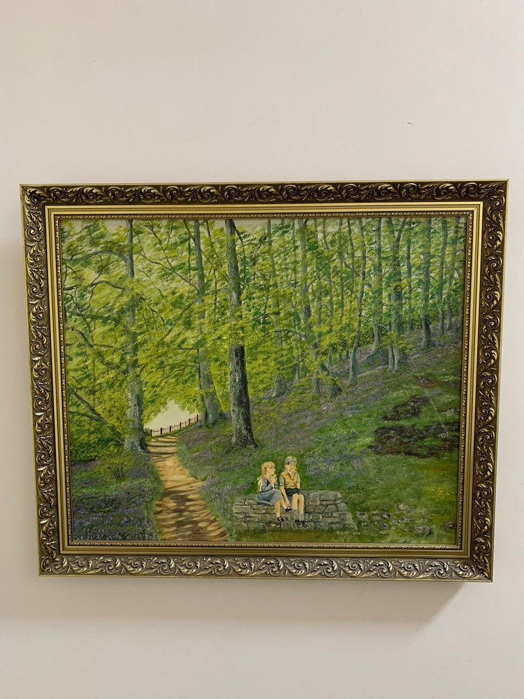Woodland Scene by Reverend Kim Williams – Framed Artwork – 58.5 cm x 68.5 cm