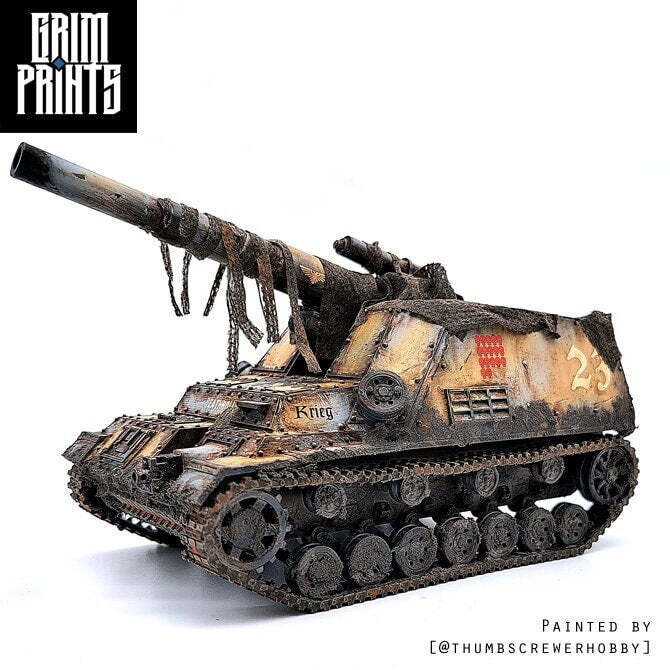 Grim Hummel Artillery Tank proxy for Grimdark tabletop wargaming