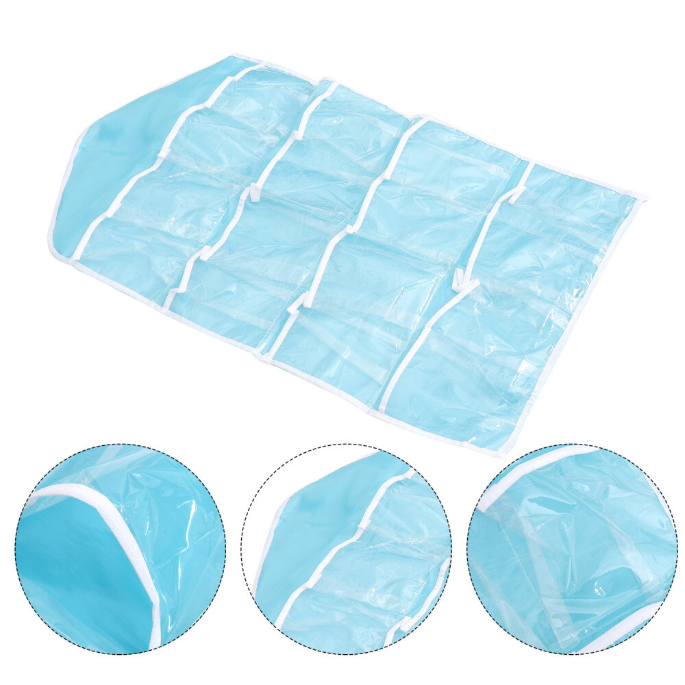 16 Pockets Clear Over Door Hanging Bag Shoe Rack Hanger Underwear Socks Bra