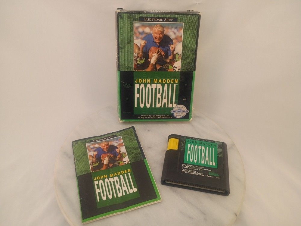 Vintage 1990 John Madden Football for Sega Genesis  - First Madden CIB