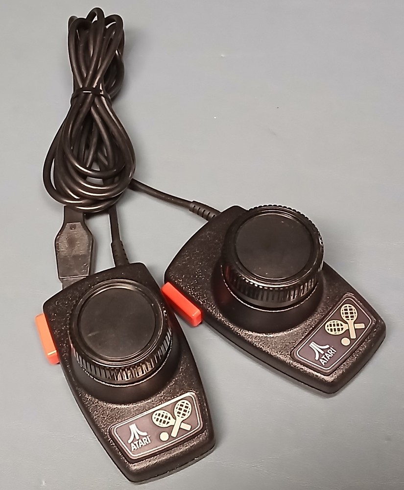 Atari 2600 1977 Heavy Sixer Paddles - Jitter-Free, Clean, Tested & Working