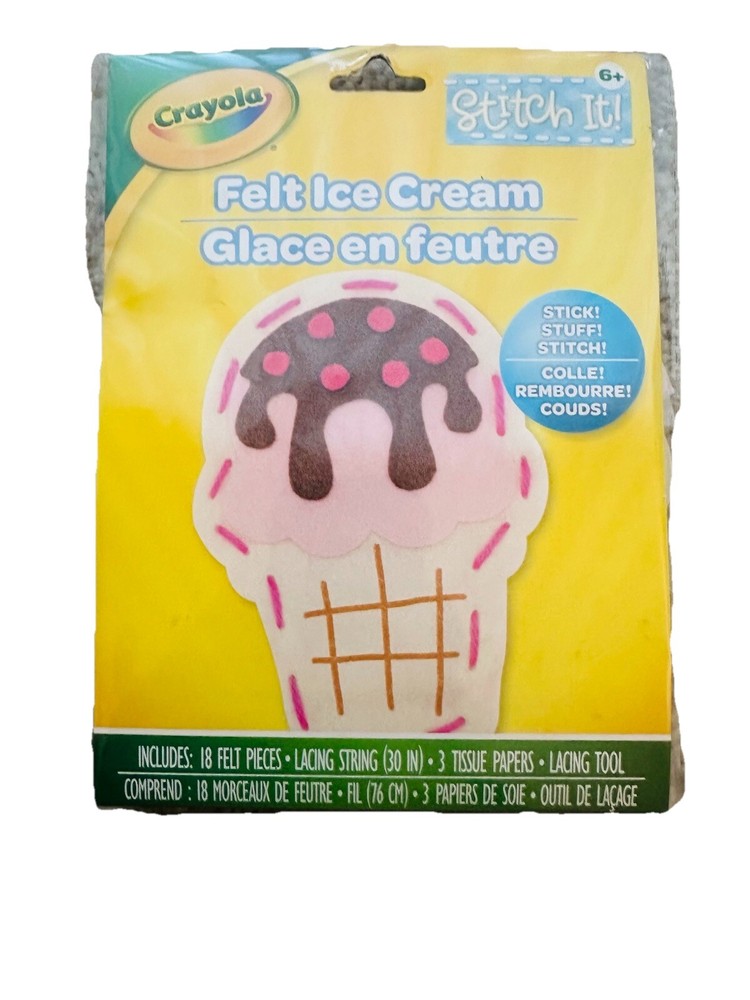 Crayola Craft Kit Felt Play Food Felt Cupcake  Educational Seasonal Interactive