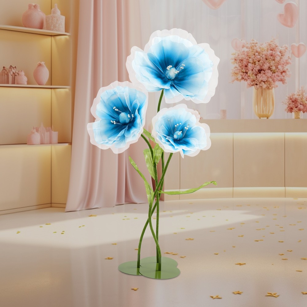 Giant Flowers Artificial Flower Decor Arrangements For Wedding Decoration Blue