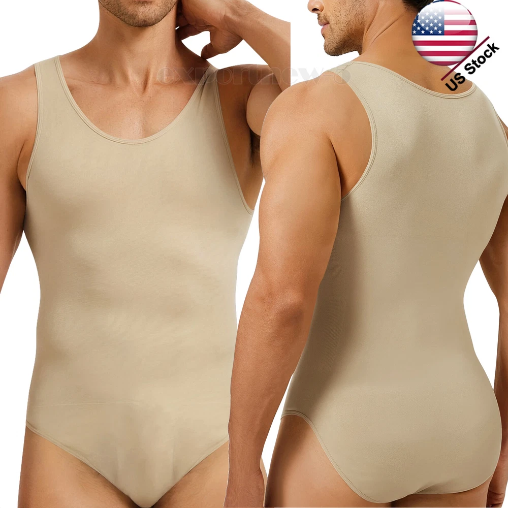 Men's Slimming Shapewear Bodysuit - Waist Trainer & Full Body Shaper for Workouts