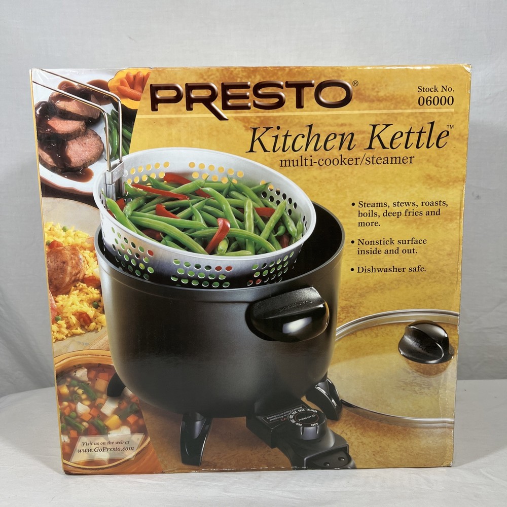 Brand New Vintage Presto 06000 Black Kitchen Kettle Multi-Cooker Sealed