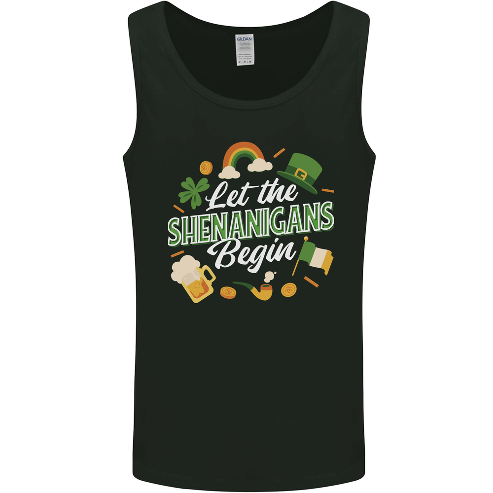 St Patricks Day Let the Shenanigans Begin Mens Vest Tank Top