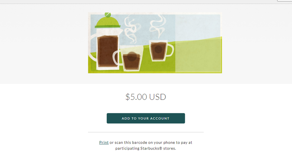$5 Starbucks Coupon and Gift Card to Starbucks Account-image