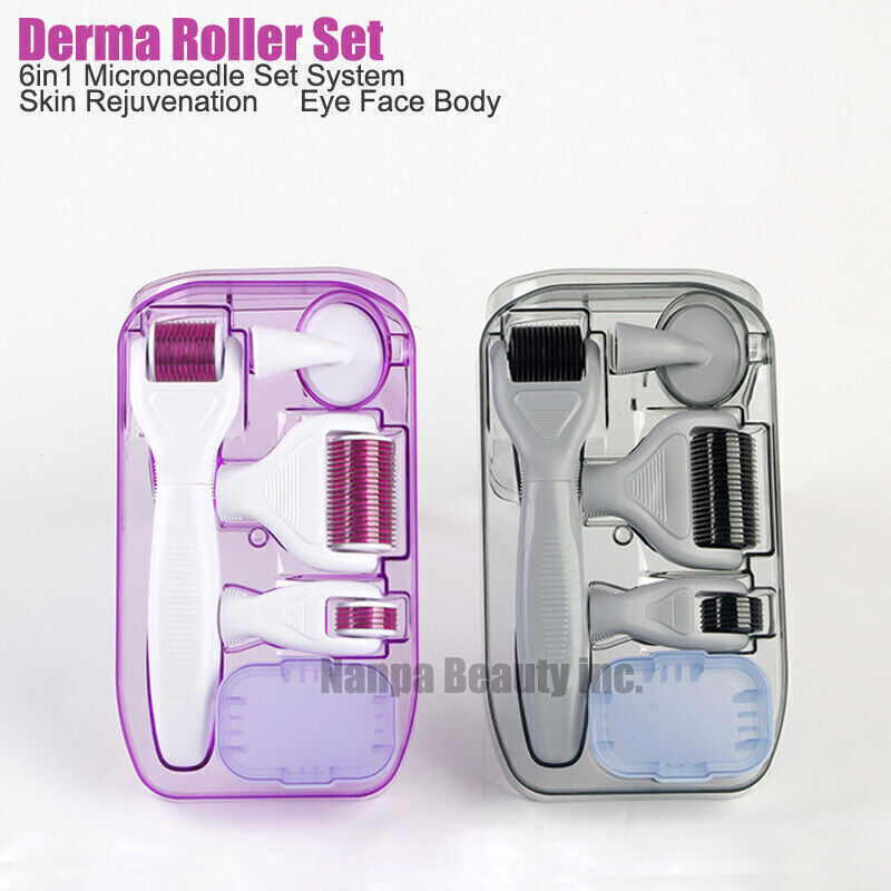 6in1 0.5-1.5mm DERMA ROLLER Ser System Anti-aging Stretch Marks Scars Removal