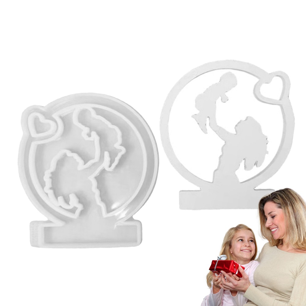 Mother Baby Candle Moulds Silicone Epoxy Resin Casting Candlestick Clay Molds
