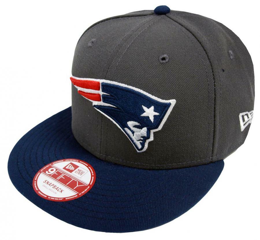 New Era NFL New England Patriots Graphite Snapback Cap M L 9fifty Edition