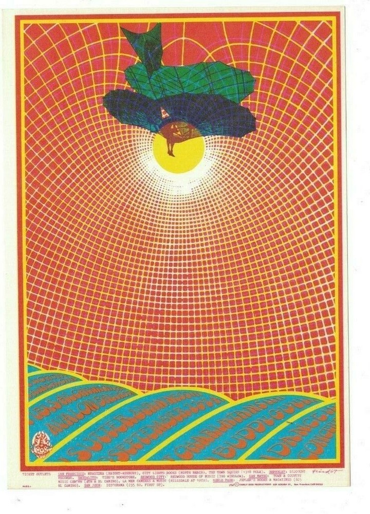 CHARLATANS BUDDY GUY 1967 AVALON BALLROOM FAMILY DOG POSTCARD FD-83 N/M B-12