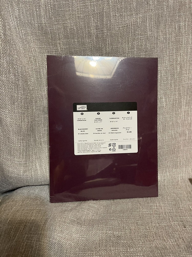 Stampin’ Up BlackBerry Bliss 8.5” X 11” Cardstock Cards Scrapbook Craft Purple
