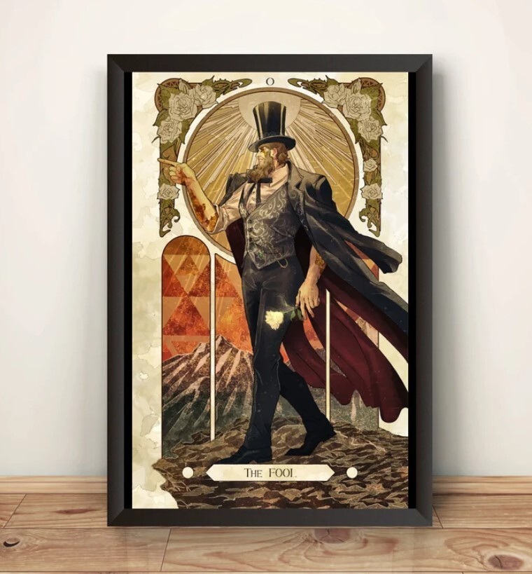 G Street Fighting Tarot Card High-Quality Premium Wall Art Poster  