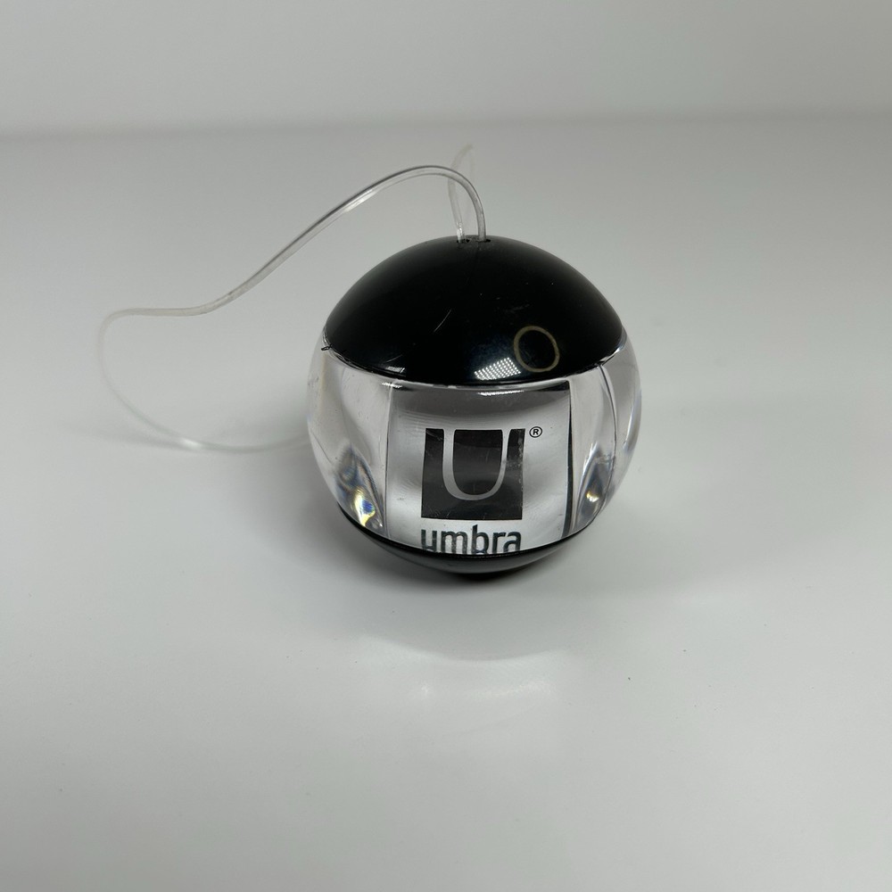 Umbra Fotoball Hanging Ornament Photo Frame Black Clear Reflective Spherical