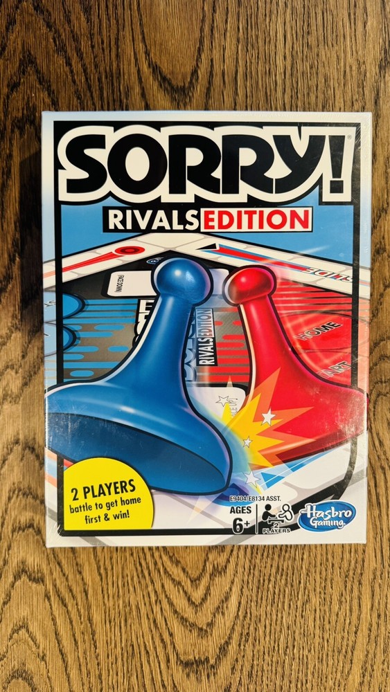 Sorry Rivals Edition 2-Player Card Game by Hasbro Sealed  