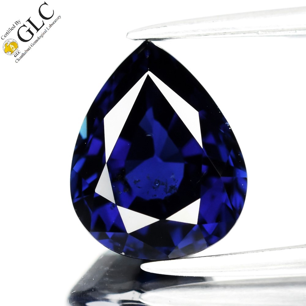 💎 GLC CERTIFIED Unheated 2.05ct VS Pear Natural Blue Sapphire - Tanzania Gem