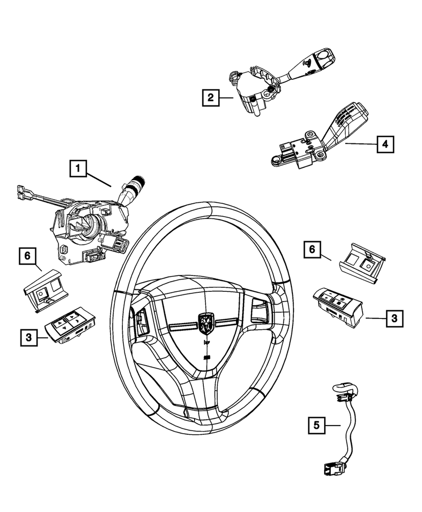 Genuine Mopar Steering Wheel Wiring 68039387AA