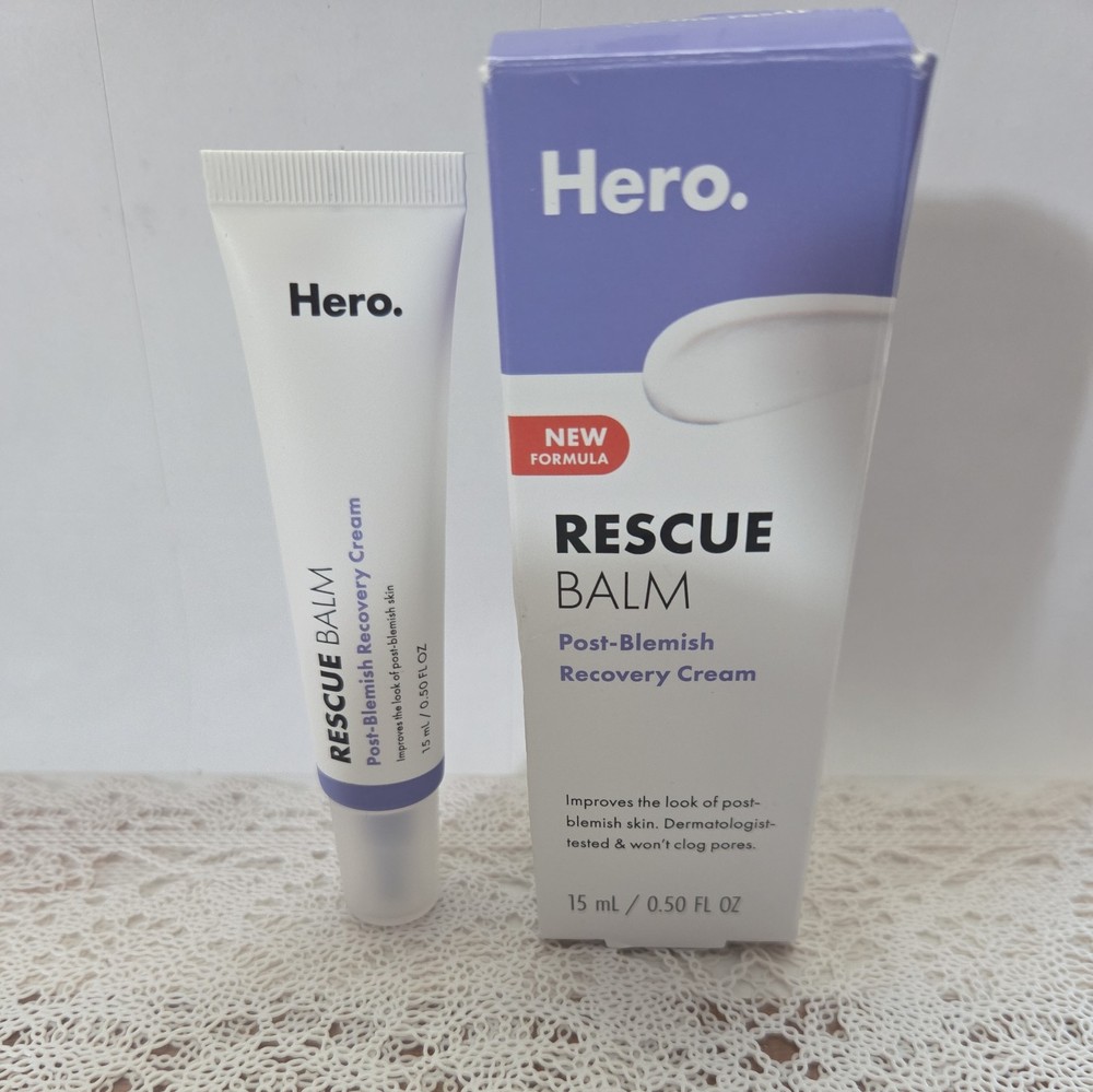Hero Cosmetics Rescue Balm, Post Blemish Recovery Cream 0.507 fl oz Exp 8/2025