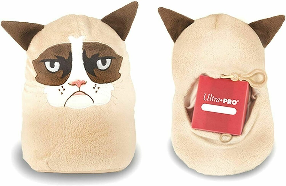 Ultra Pro Grumpy Cat Plush Dice Bag / Deck Box Cozy Zippered Pouch