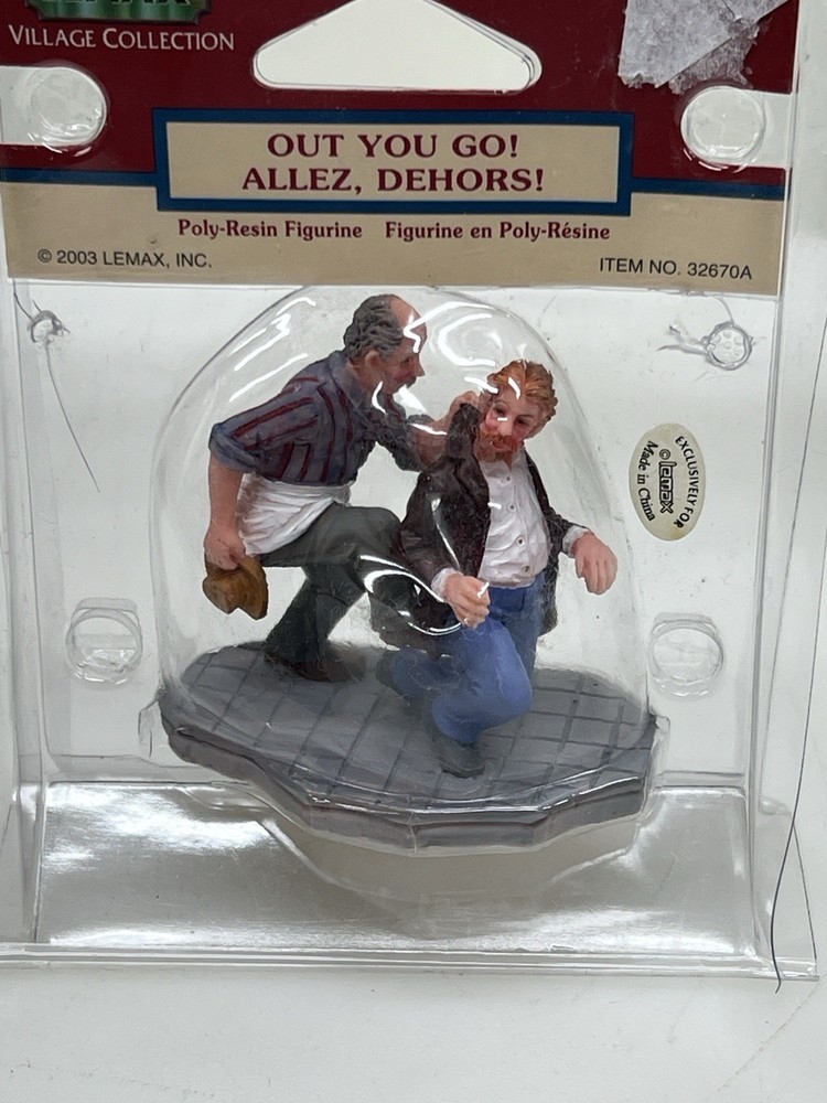 Lemax Coventry Cove “ Out You Go” Village Figurine 2003 With Original Packaging