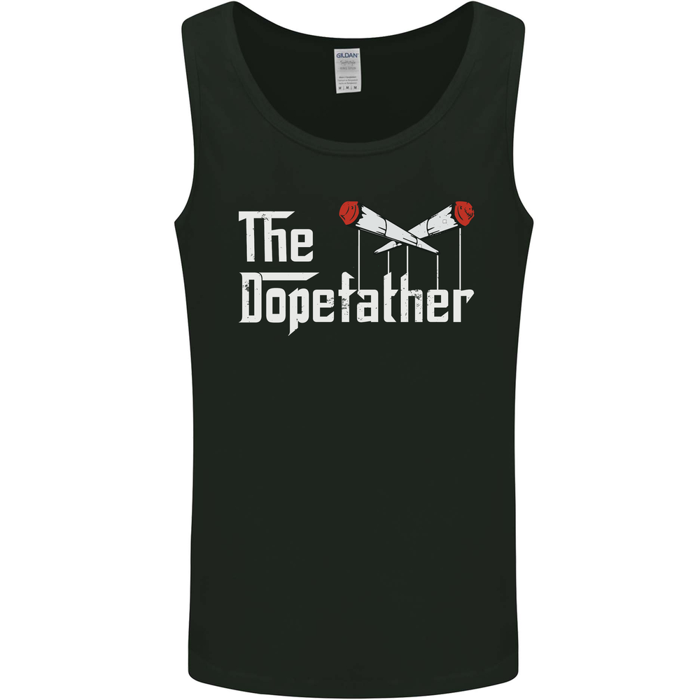 The Dopefather Funny Weed Cannabis Mens Vest Tank Top