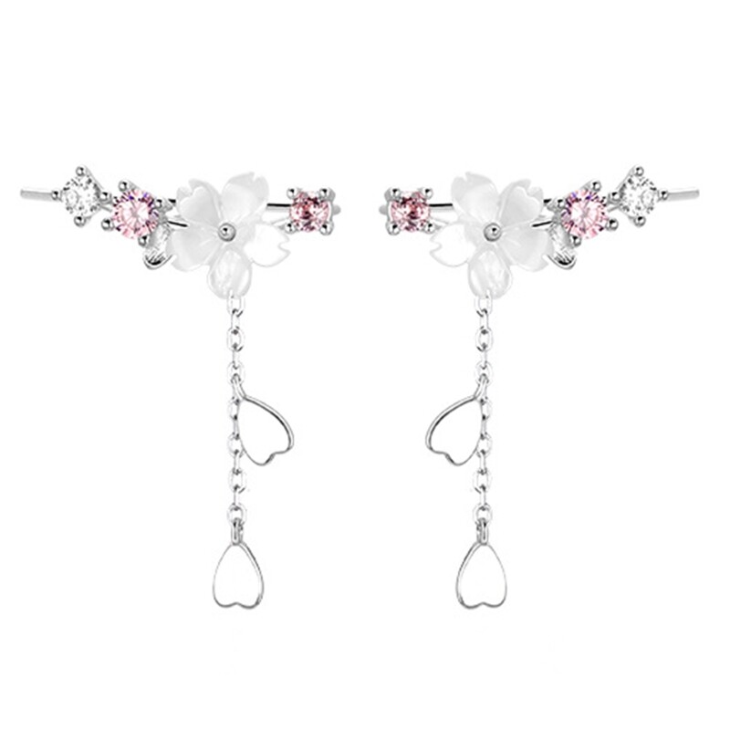 Long Chain Tassel Drop Dangle Earrings for Women Flower Earrings for Girls Women
