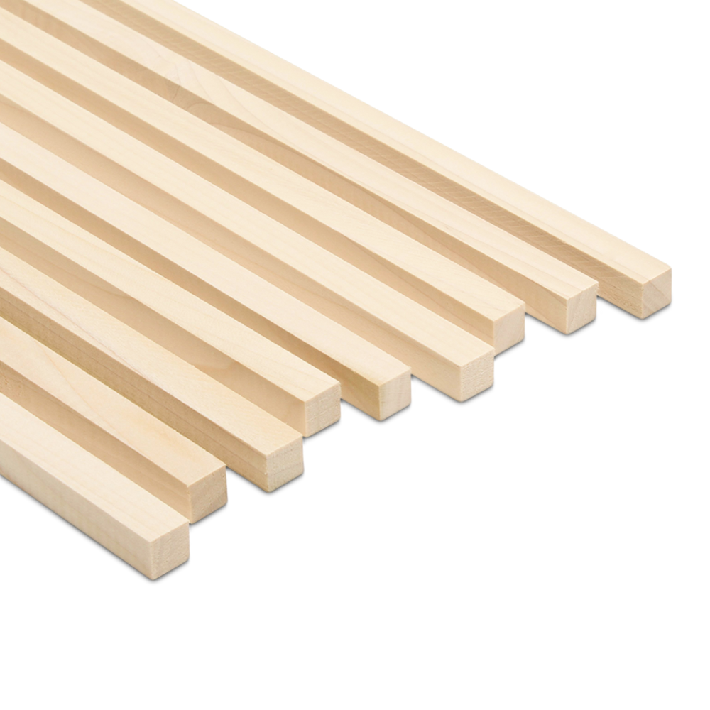 Wood Square Dowel Rods 1/2  x 48