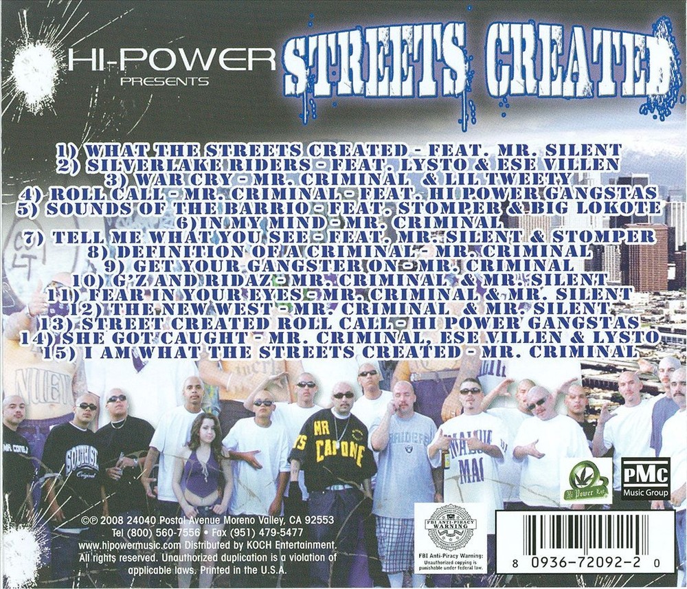 VARIOUS ARTISTS HI POWER PRESENTS STREETS CREATED MOST WANTED NEW CD