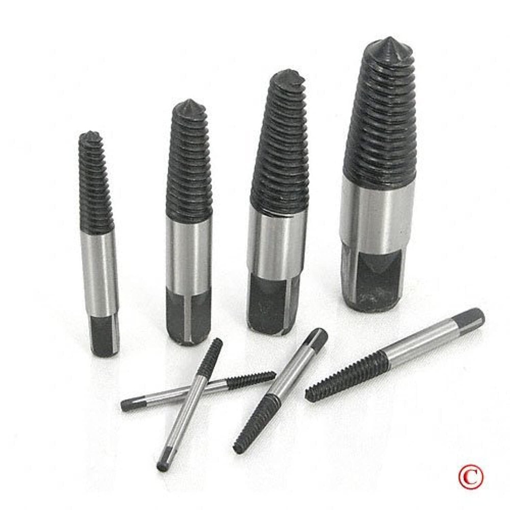 8-Piece Broken Bolt Extractor Set for Damaged Screws - Easy Out Water-Resistant Tools