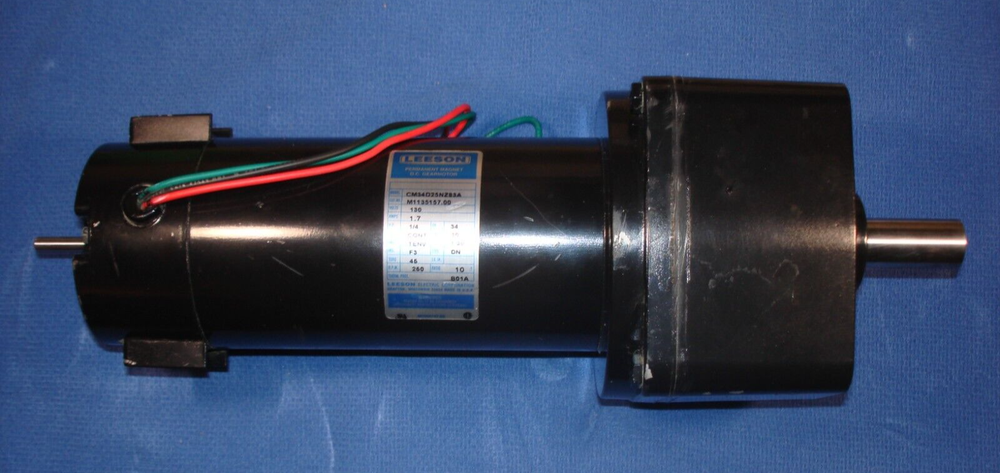 Leeson DC Gearmotor, Parallel Shaft, 1/4 HP, 250 RPM, 130 VDC, 3/4