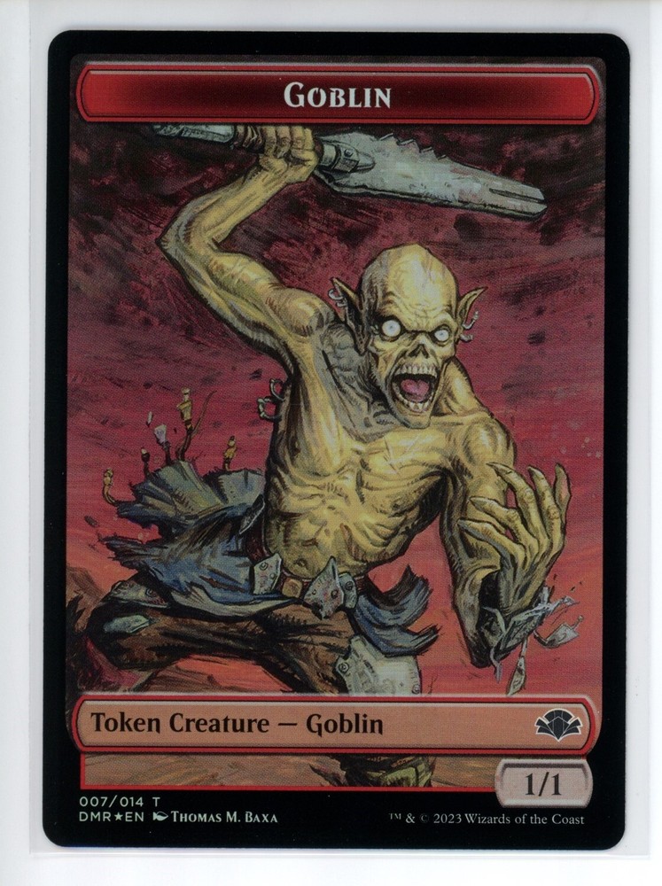 GOBLIN // SQUIRREL DOUBLE-SIDED T Dominaria Remastered FOIL #7//13 DMR(NM+)(MTG)