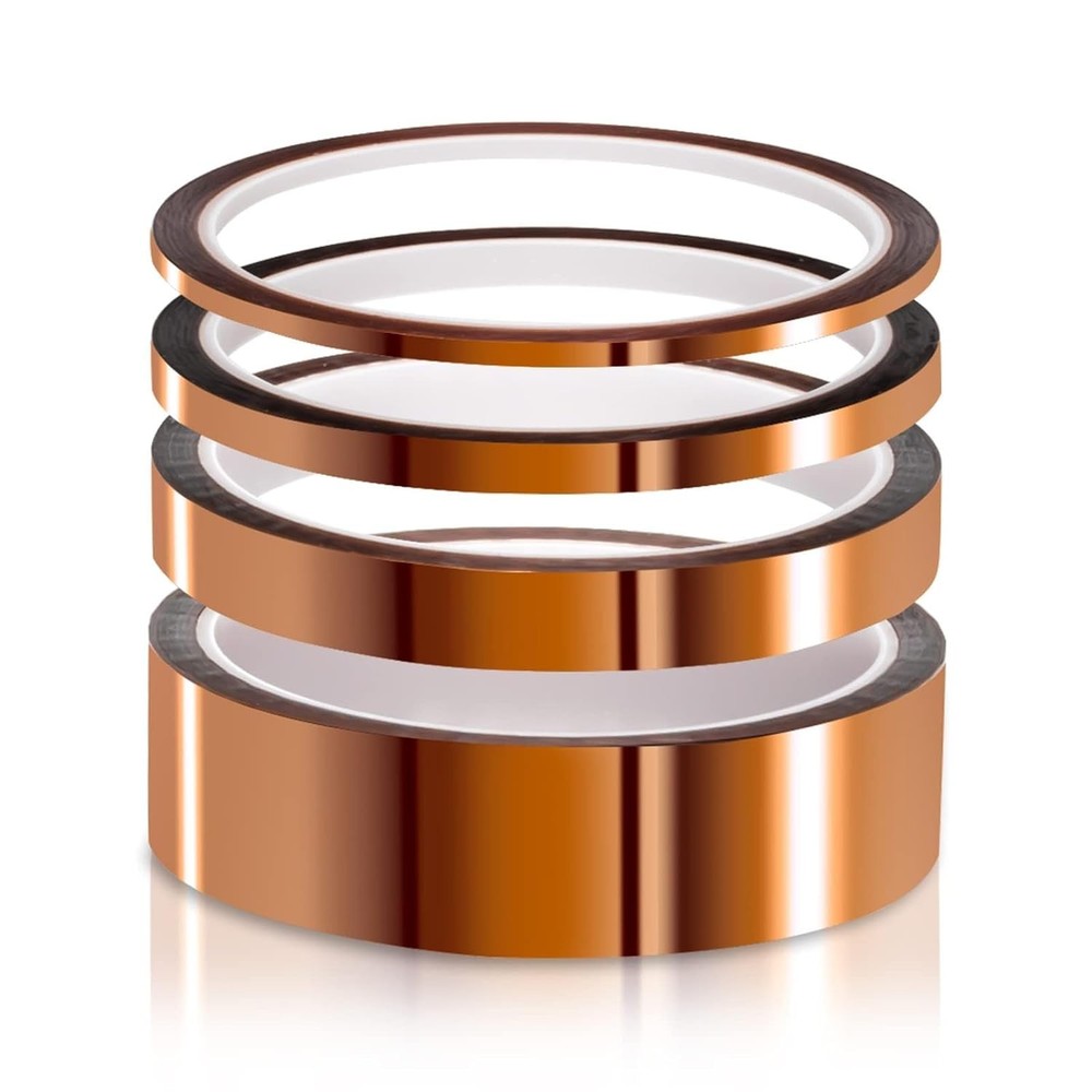 ELEGOO High Temp Tape, 4 Pack Polyimide Temperature Resistant Tape Brown