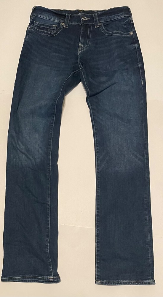 True Religion Ricky Relaxed Straight Size 30 Men Blue Jeans