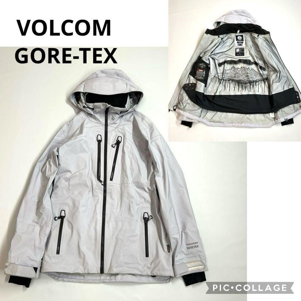 Volcom Guch Strch GORE-TEX Snowboard Jacket Mens Size M Gray