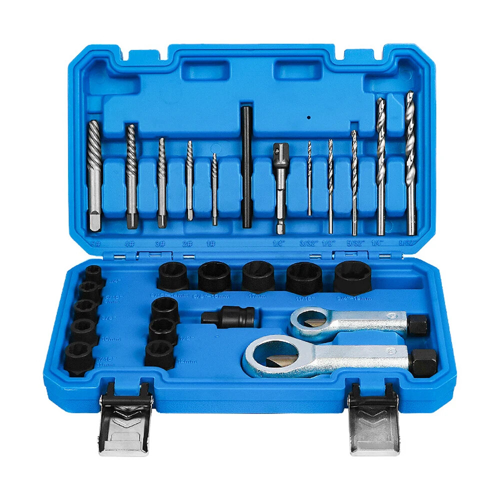 28Pcs Broken Nut and Bolt Extractor Set for Rusted or Damaged Screws