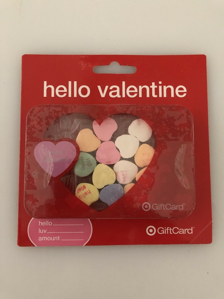 Target Gift Card #1135 Necco Valentine Heart Candy UnScratched NCV