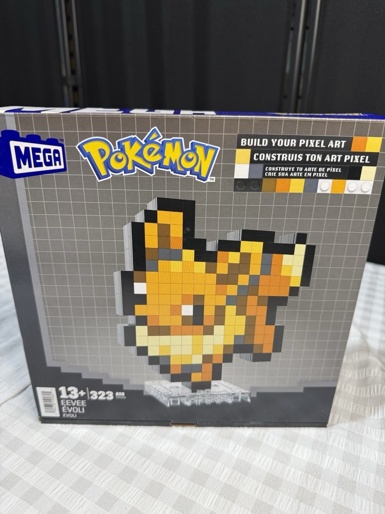 MEGA Pokemon Eevee 323 Piece Building Pixel Art Set Ages 13+, Brand New