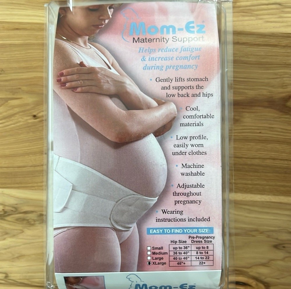 Mom-Ez White XL Maternity Belt for Prenatal Back Support